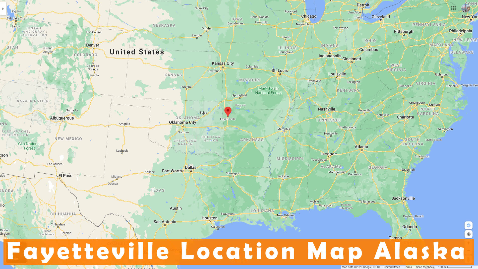 Fayetteville Emplacement Carte Alaska